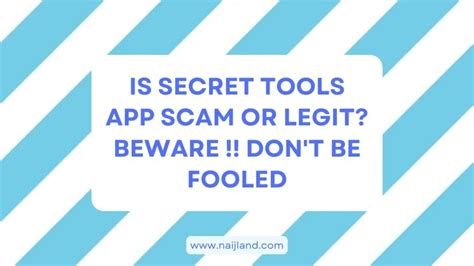 secret tools app scam